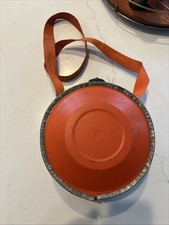 Vintage FSS 2 QT Orange Plastic Canteen Water Bottle With Shoulder Strap