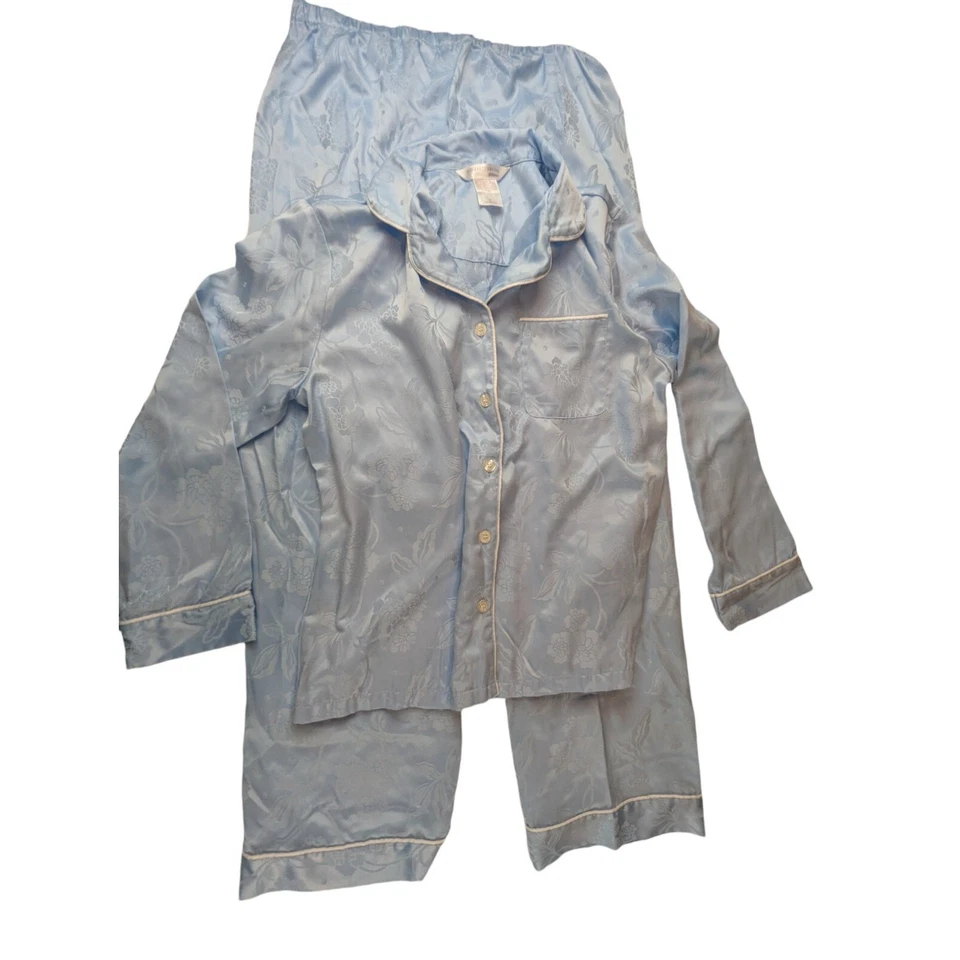 Conjunto de 2 peças de pijama Gilligan O Malley azul floral feminino tamanho P - Imagem 2 de 4