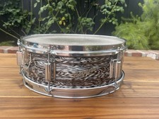 Rogers 5x14" Luxor Snare Drum - 1960s Black Onyx RARE