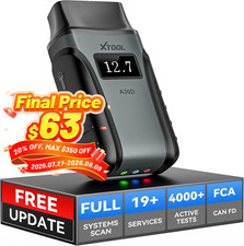 XTOOL A30D V2.0 Wireless OBD2 Scanner Bidirec...