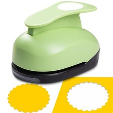 Scalloped Circle Paper Punch Wave Craft Hole Puncher Scrapbook 2.8 Inch Tool