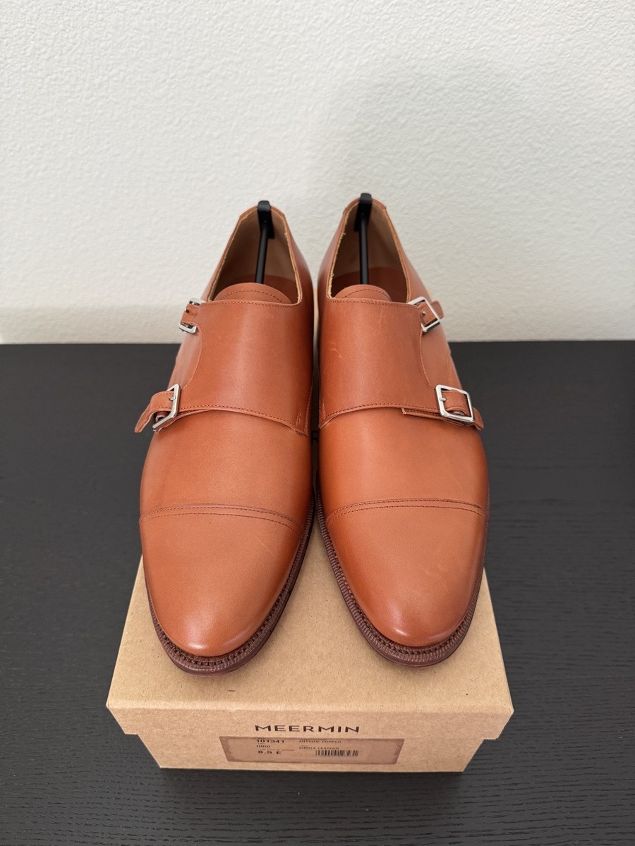 Meermin Double Monk Strap Shoes Mens UK6.5 US 7.5 Burgundy Leather Luxury Dapper Francis - Musuem Oxblood - Monkstrap - Cobbler Union main image 4