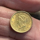 1853 $1 Liberty Head Gold Coin HIGH AU RARE COIN