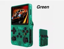 Green R36S Handheld Game Console 3.5 Inch IPS Screen 20000+ Games Video Games