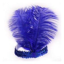 Sequins Feather Headpiece Headband 1920s Carnival Party Headwear for Women Grils