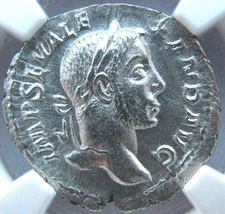 NGC XF, Severus Alexander, 222-235 AD, AR Denarius