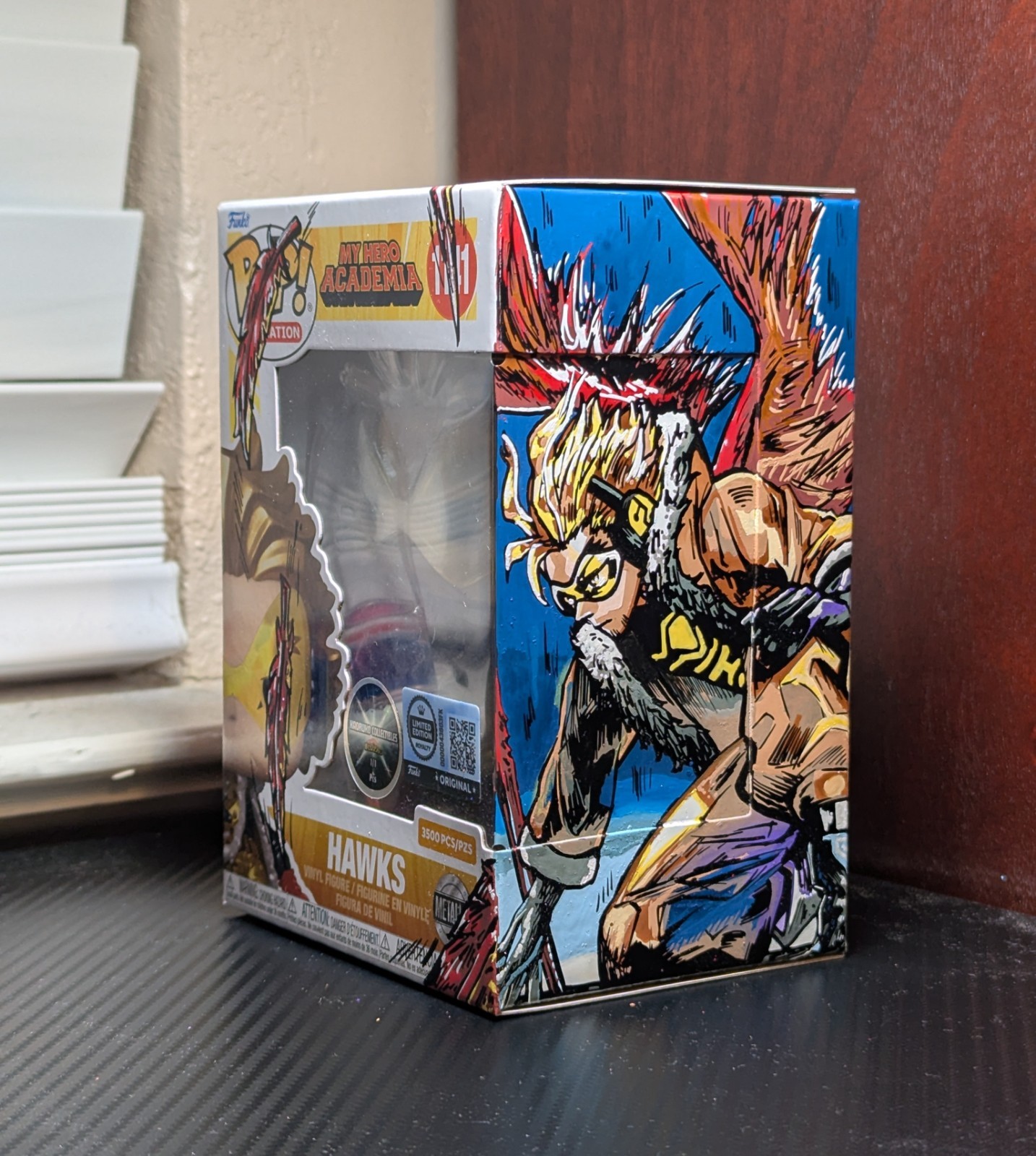 Funko Pop! My Hero Academia Hawks Metallic LE 3500 ¡¡con arte personalizado!!!
