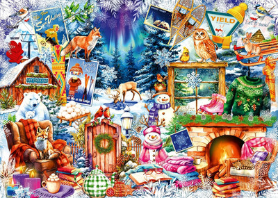 Ravensburger Winter Mountain Village 500 Piece Large Format Puzzle New Toy Gift