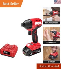 High Performance 20V Brushless Impact Driver with 1/4 Inch Hex and Battery