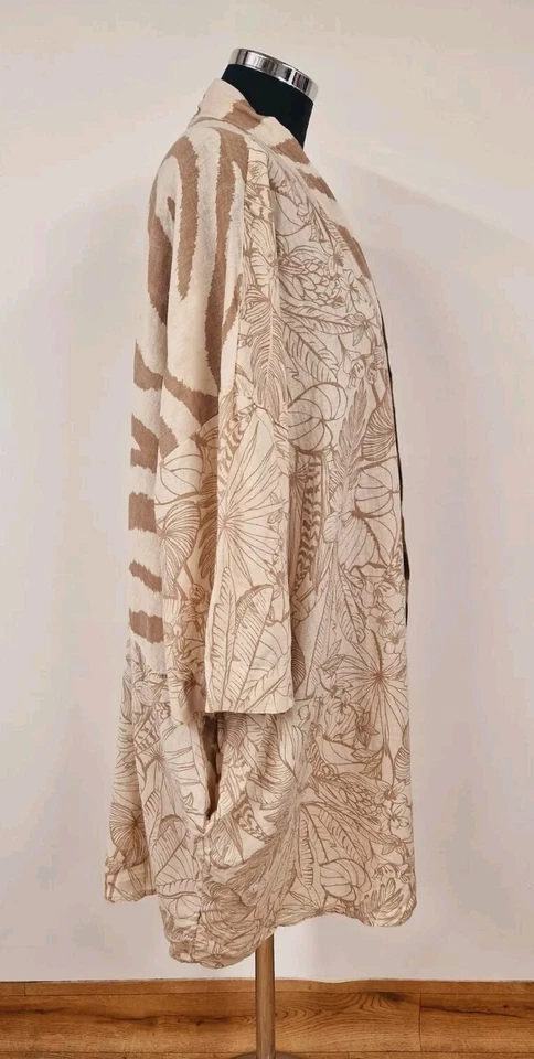 Sarah Tempest Animal Print Jacket One Size Pockets Linen NEW TAGS Made In Italy - Image 3 of 4