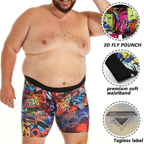 3 Pack Men's Underwear Big And Tall Comfy Soft Boxer Briefs Longer Leg Shorts US - Picture 3 of 20