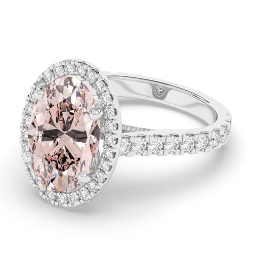 Oval Solitaire 950 Platinum Vivid Pink Engagement Ring,5.15 ct, Labgrown IGI - Picture 10 of 18