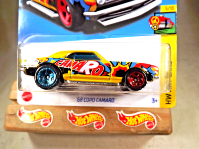 2023 Hot Wheels #63 HW Art Cars 5/10 '68 COPO CAMARO Yellow w/Blue