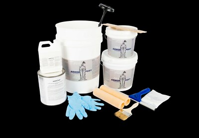Industrial Grade, Garage Epoxy Floor Paint Kit - DIY - 300 - 900 Sq Ft 