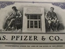 Chas. Pfizer and Co.,Inc. Stock Certificate 1945