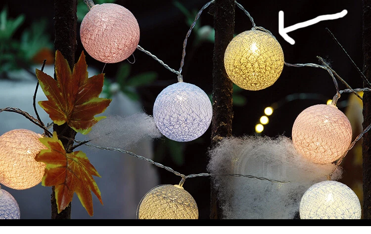 Cadena de luces LED de noche con bola de 5 cm con mancha dorada sala de cumpleaños fiesta evento enchufe AUS Foto 3 de 4