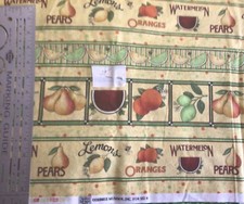 Debbie Mumm Fruit Stripe Cotton Fabric 34 Inches SSI