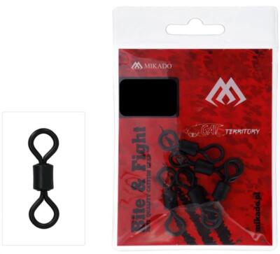 Mikado Waller Rollwirbel 5er Pack heavy duty matt-schwarz Gr.2/0 3/0 4/0