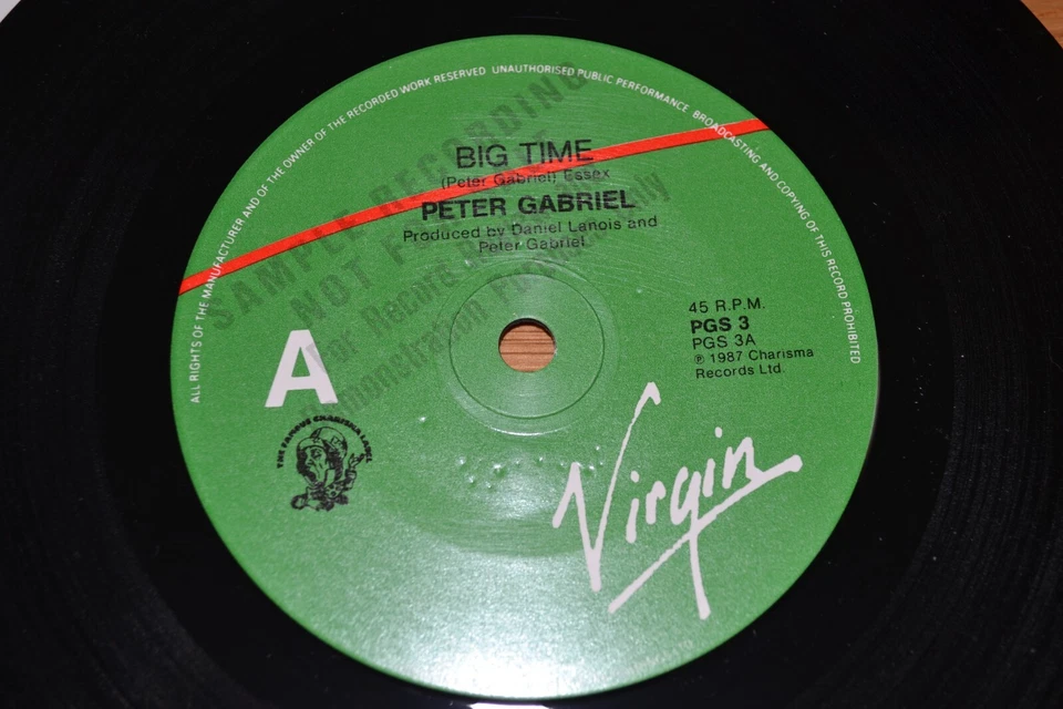Peter Gabriel Big Time Australian 7" promo, Cat No PGS3 - Image 2 of 4