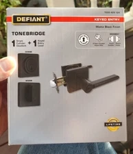 Defiant Tonebridge Single Cylinder Combo Pack Matte Black 1009 429 124