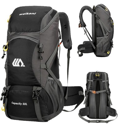 50l Travel Backpack Camping Men Large Hiking Bag Tourist Rucksack Waterproof Out