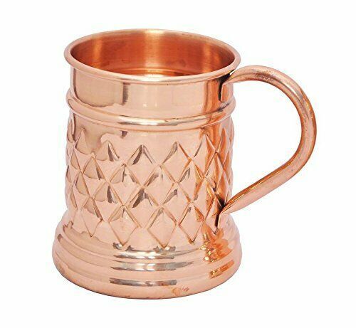 Pure Copper Moscow Mule Beer Mug Cup Barware Unique Design Copper Handle 500ml