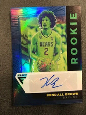 KENDALL BROWN Baylor 2022-23 Chronicles Draft Flux BLUE Prizm Auto # 14/49