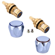 2PCS Faucet Valves Bath Handles Shower Parts Bathtub Rebuild Kit for Spool