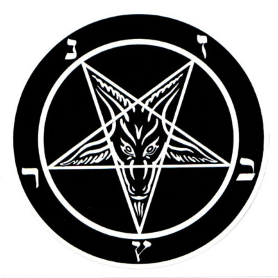 Rainbow Baphomet Pentagram Car Magnet | 5" Magnetic Sticker Decal For Cars & Metal Surfaces