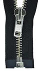 YKK Zipper from 20 - 200 cm 5 mm Metal Silver Black 1 Way Separable