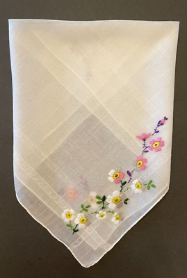 小物 1900s Hand Embroidery Handkerchief Vintage Women's