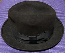 Vintage Men  s Hat Brown Fedora Kimball Royal Quality Size 6 3/4