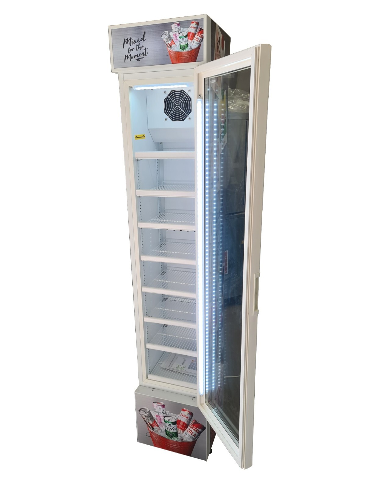 Efficold Slim Drinks Fridge, Slimline Upright Display Drinks Chiller eBay