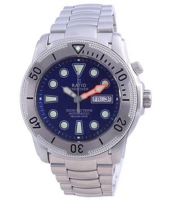 RATIO FreeDiver Helium-Safe Automatic 1068MD96-34VA-BLU 1000M Diver Mens Watch