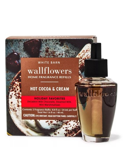 White Barn Wallflowers Home Fragrance Refills "Hot Cocoa & Cream" (2 units)