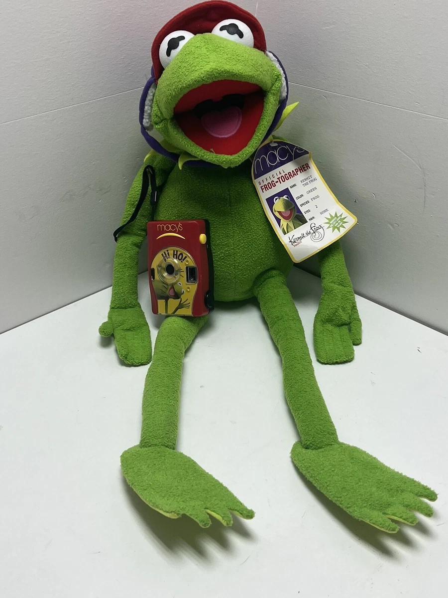 vintage Macys Kermit the Frog 27” plush Frogtographer photographer