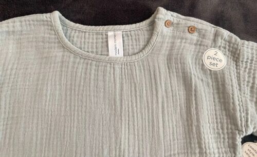 Modern Moments by Gerber Green SS Top & Shorts Set Outfit Toddler Boy 4T NEW - Picture 5 of 9