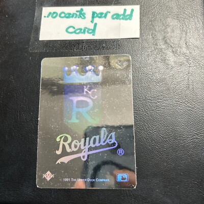 C35a upper deck final edition 1991 Kansas City Royals Hologram Sticker Logo