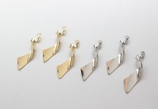 10pcs Gold/Silver Tone Long Bar Charm,Long Stick Pendant,Rhombus Charm