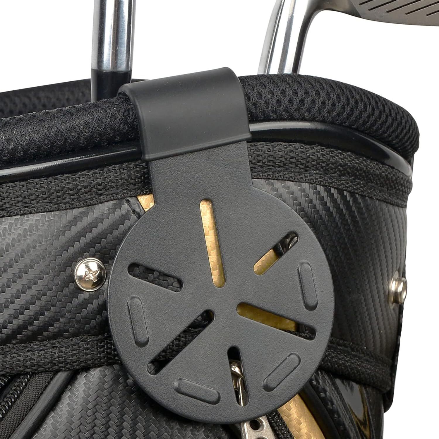 iGuerburn Metal Landing Pads for Golf Bags, Magnetic Bag Black 