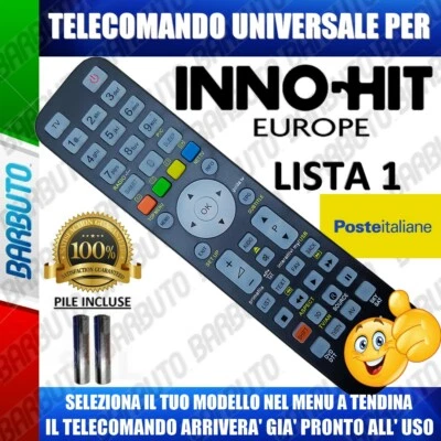 BRAVO TELECOMANDO UNIVERSALE INNO HIT, CLICCA IL TUO MODELLO LO RICEVERAI GIA PRONTO