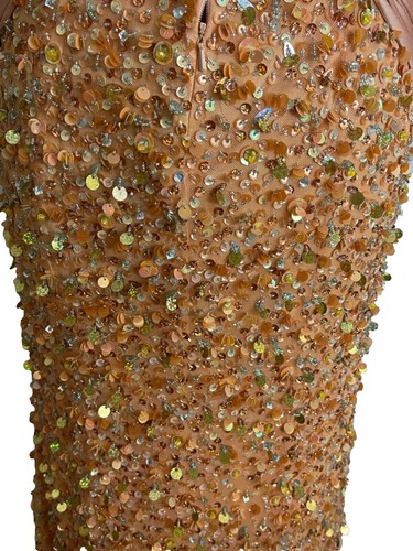 Terani Women's Beaded Orange Beautiful Evening Dress Size 6 Retail $469 - Picture 5 of 5