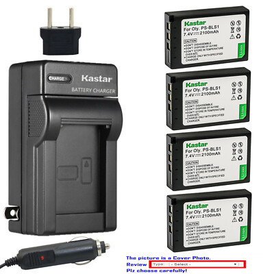 Kastar Battery AC Travel Charger for Olympus BLS-1 PS-BLS1 Olympus BCS-1 PS-BCS1