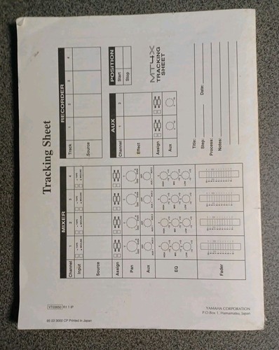 Yamaha MT4X User's Guide Original Vintage 4 Track Cassette Recorder Manual - Picture 4 of 7