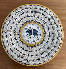 Grande Piatto Da Parete ceramica maiolica Italica Ars Deruta policromo