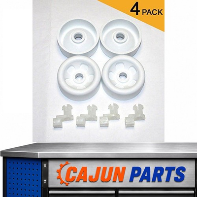 #ad GSC7429SW119 For GE Dishwasher Lower Dishrack Wheel amp; Axle Set Part # Model $16.97