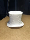 Vintage 1960's Fenton Milk Glass Top Hat Daisy and Button Pattern 4.5" X 3.25”