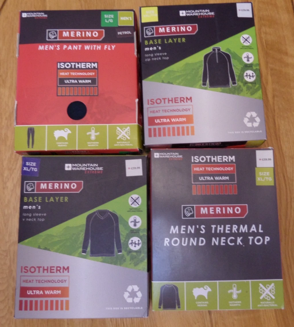 M/W Men's Thermal Tops & Pants with Fly - Various Styles/Sizes/Colours - New!