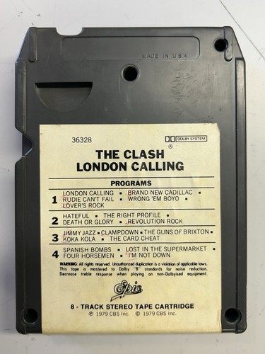 The Clash London Calling 8-Track Tape 1979 CBS Epic EZA 36328 Punk Rock - Picture 2 of 4