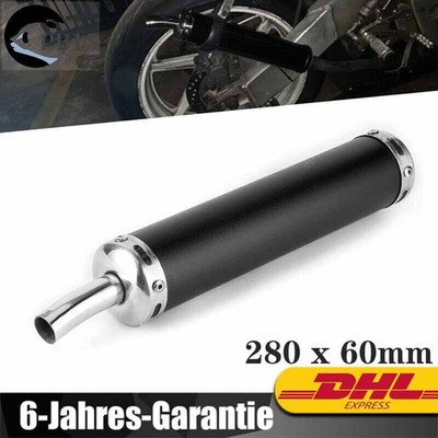 Motorrad Moped Auspuff Schalldämpfer Rohr 15mm Für 2 Takt Motorräder Schwarz DE